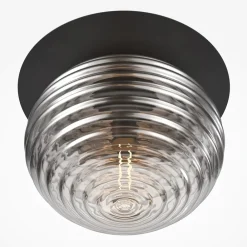 Plafoniere Moderne-Maytoni reels plafoniera moderna sfera in vetro rigato