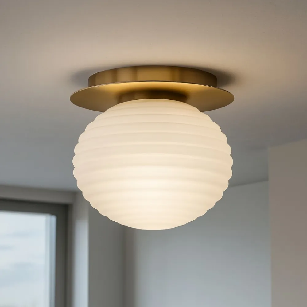 Plafoniere Moderne-Maytoni reels plafoniera moderna in vetro bianco