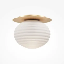 Plafoniere Moderne-Maytoni reels plafoniera moderna in vetro bianco