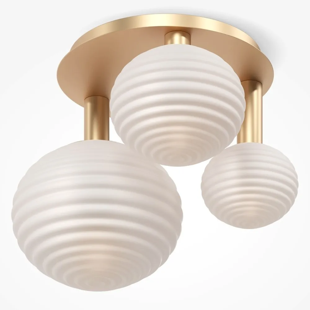 Plafoniere Moderne-Maytoni reels plafoniera moderna 3 luci sfere in vetro
