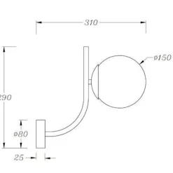 Applique Camera Da Letto-Maytoni rendez-vous lampada da comodino contemporaneo oro ottone