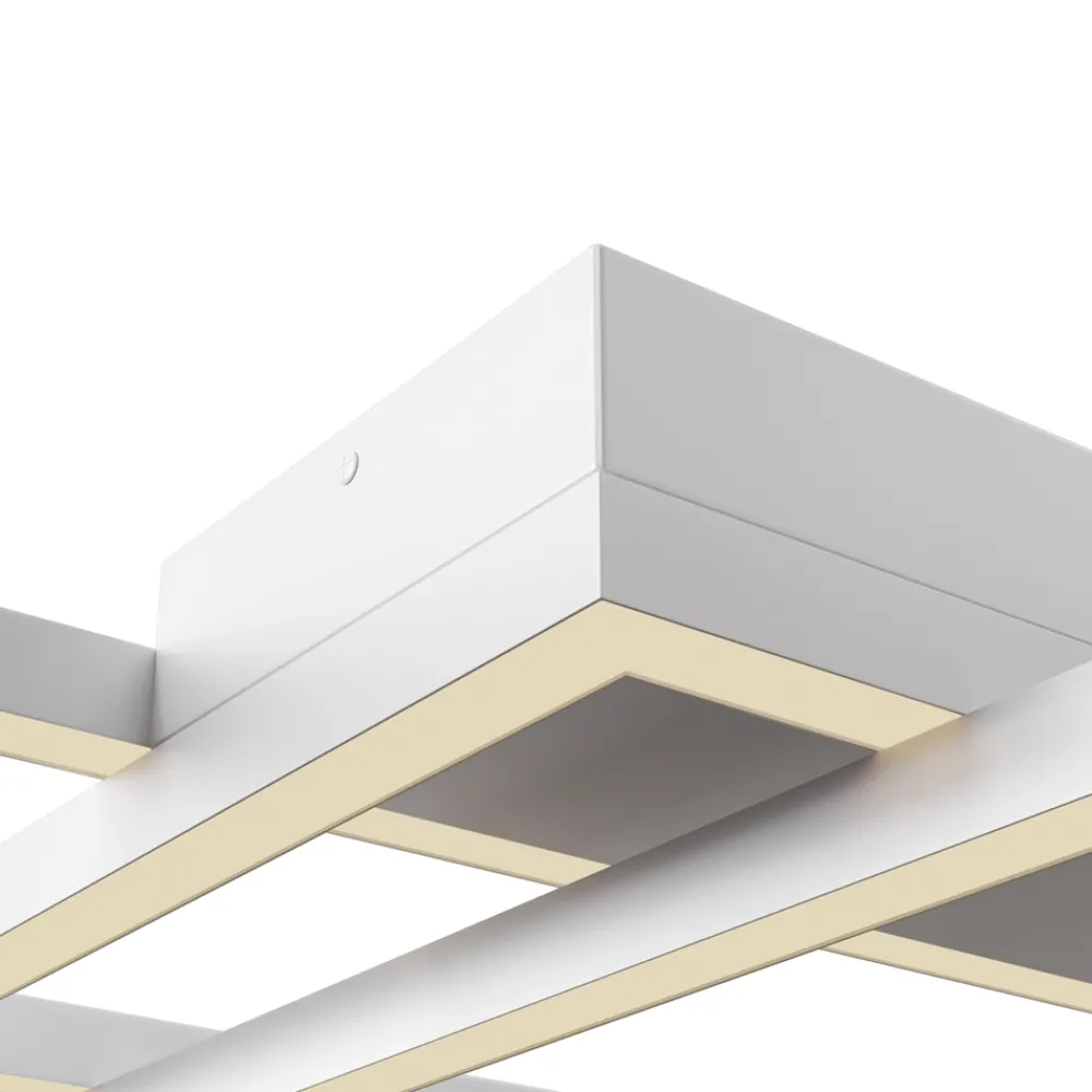 Plafoniere Moderne-Maytoni rida bianca plafoniera led 80w 3000k moderna per soggiorno