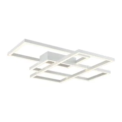 Plafoniere Moderne-Maytoni rida bianca plafoniera led 80w 3000k moderna per soggiorno