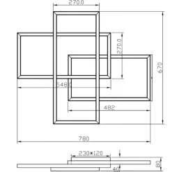 Plafoniere Moderne-Maytoni rida plafoniera led da 3000k a 4000k nero