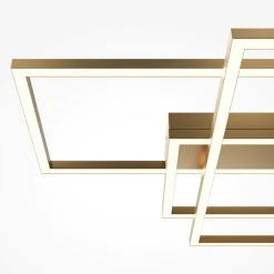 Plafoniere Moderne-Maytoni rida plafoniera moderna colore oro led da 2600k a 3500k