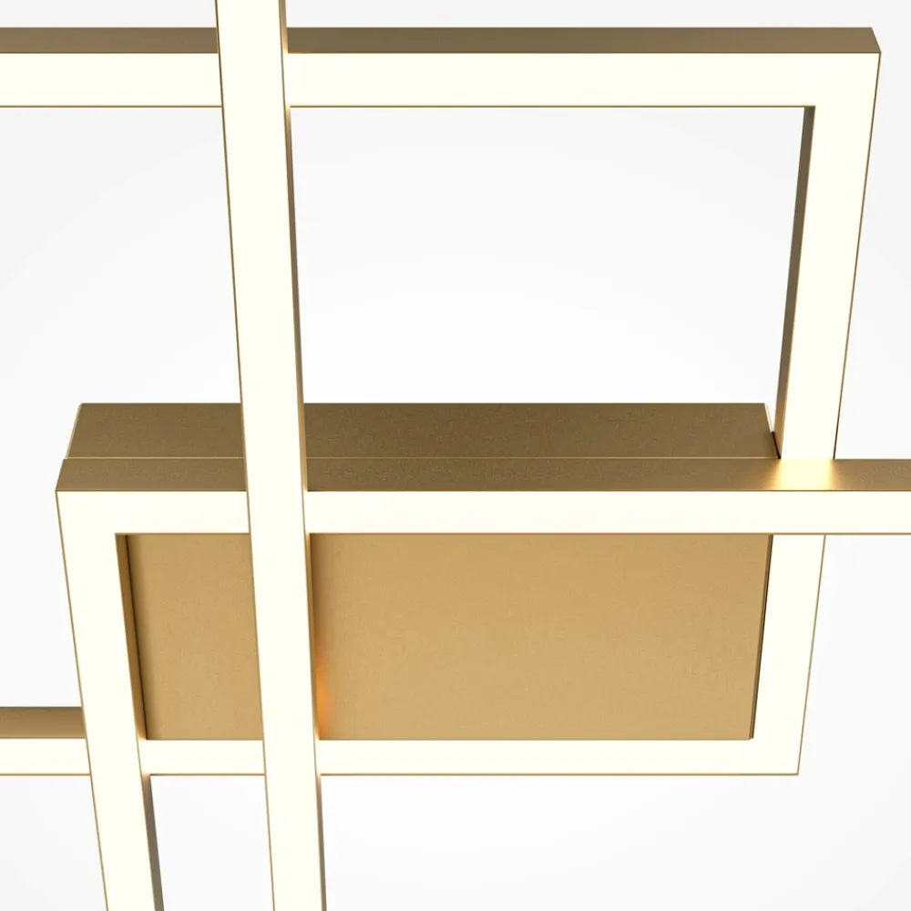 Plafoniere Moderne-Maytoni rida plafoniera moderna colore oro led da 2600k a 3500k