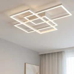Plafoniere Moderne-Maytoni rida plafoniera moderna led 78w da 3000k a 4000k bianca