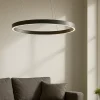 Lampadari Moderni-Maytoni rim lampadario anello moderno nero led 37w 4000k