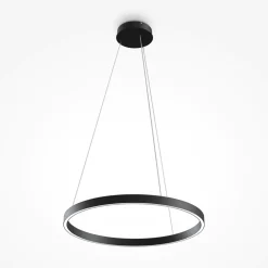 Lampadari Moderni-Maytoni rim lampadario anello moderno nero led 37w 4000k