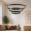 Lampadari Moderni-Maytoni rim lampadario moderno nero circolare led 4000k