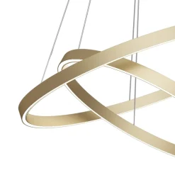 Lampadari Moderni-Maytoni rim lampadario moderno colore oro led 4000k orientabile