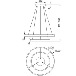 Lampadari Cucina-Maytoni rim lampadario per cucina moderna orientabile led 3000k