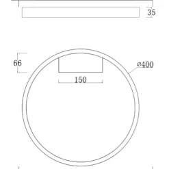 Plafoniere Moderne-Maytoni rim plafoniera da cucina rotonda minimal led 4000k