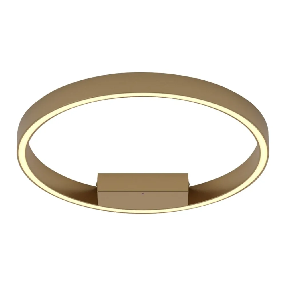 Plafoniere Moderne-Maytoni rim plafoniera moderna circolare colore oro led 3000k