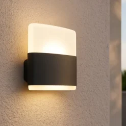 Applique Da Esterno-Maytoni rom applique da esterno led 3000k ip54 design elegante
