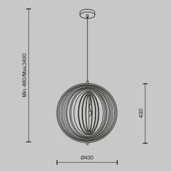 Lampade A Sospensione-Maytoni roots lampada a sospensione stile nordico