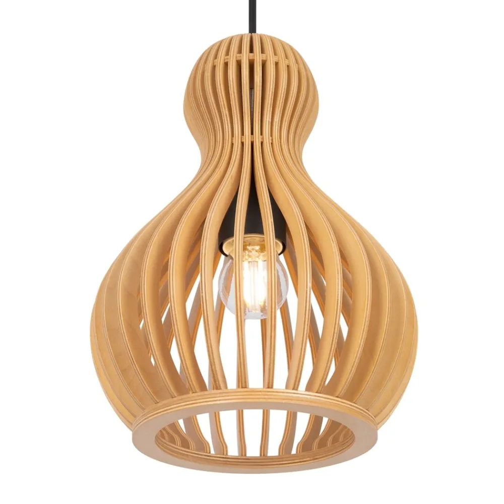 Lampade A Sospensione-Maytoni roots lampada a sospensione per cucina paralume in legno