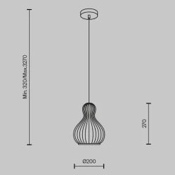 Lampade A Sospensione-Maytoni roots lampada a sospensione per cucina paralume in legno