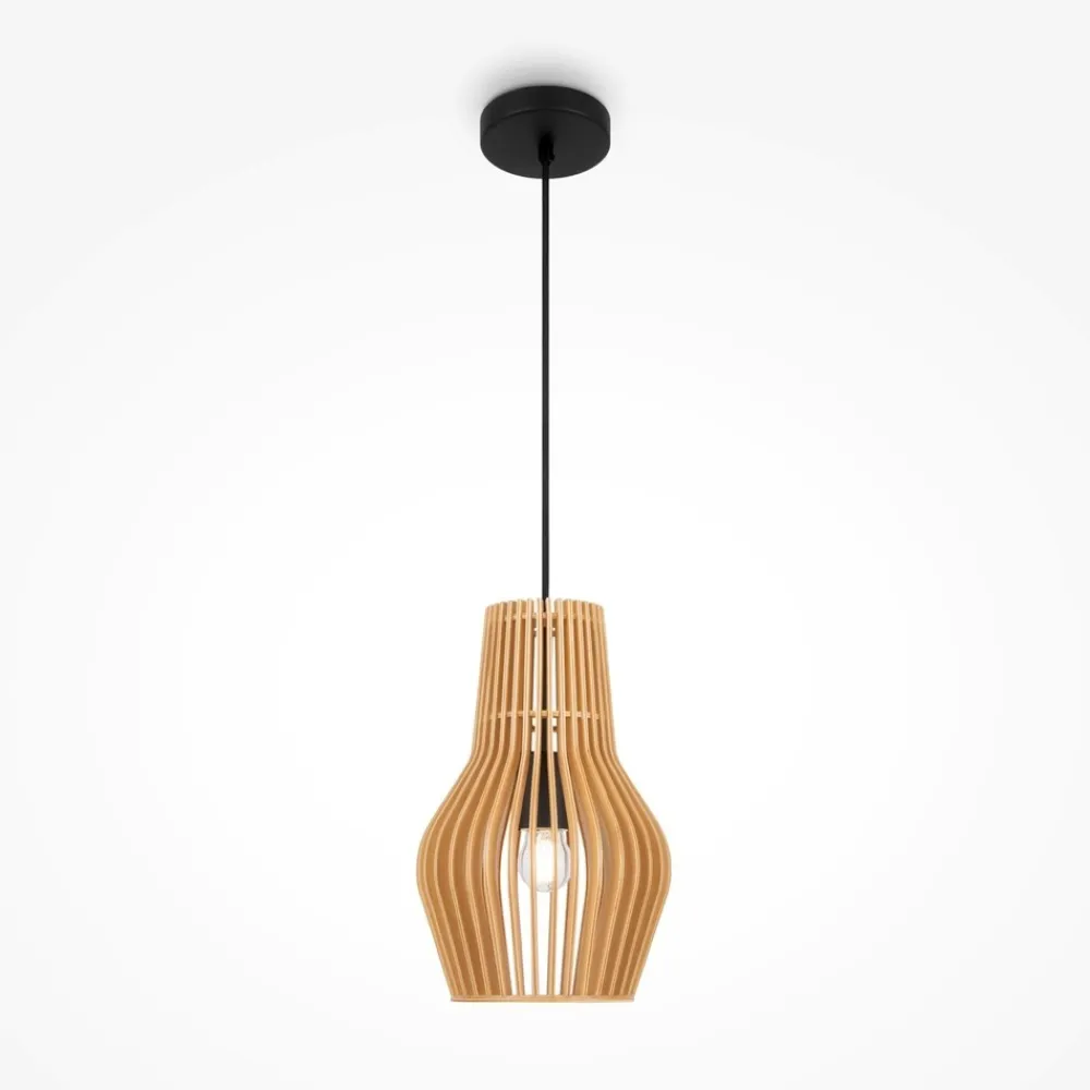Lampade A Sospensione-Maytoni roots lampada a sospensione in legno
