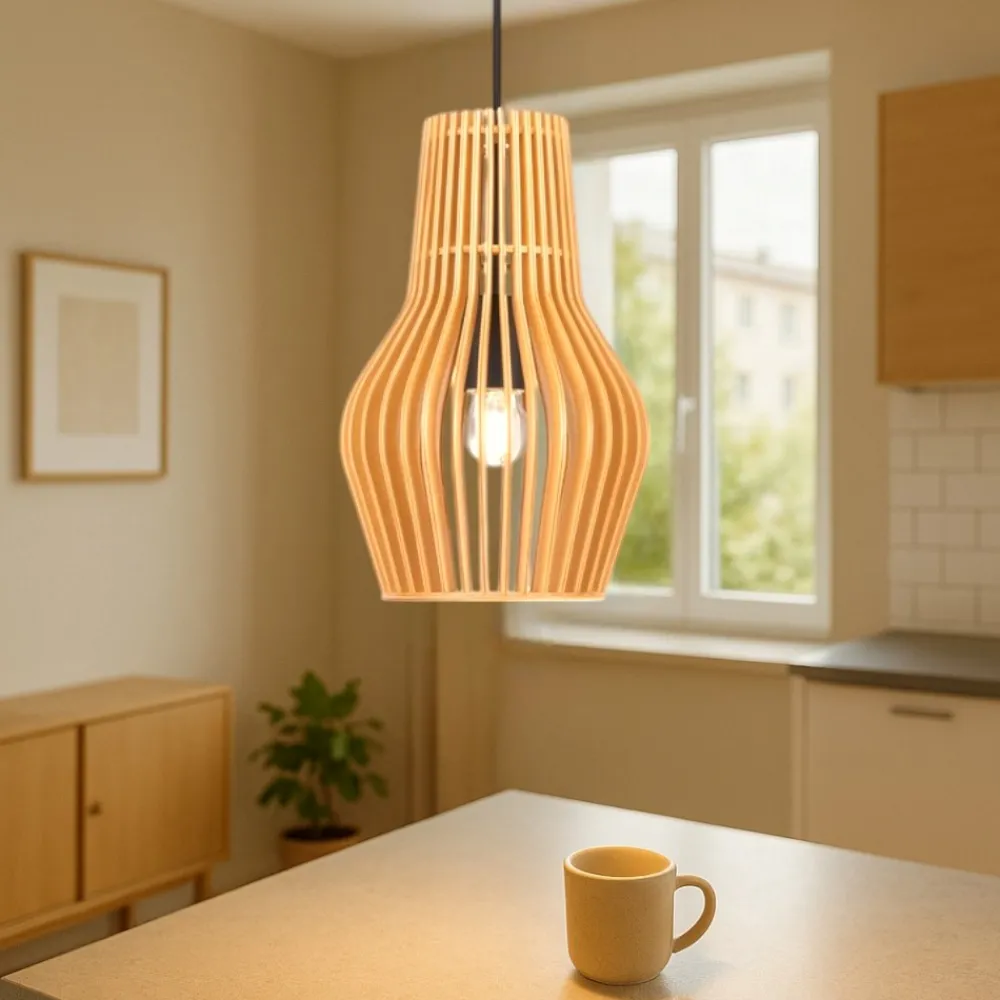 Lampade A Sospensione-Maytoni roots lampada a sospensione in legno