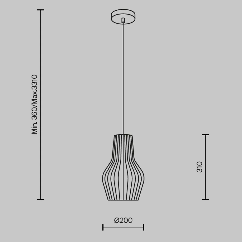 Lampade A Sospensione-Maytoni roots lampada a sospensione in legno