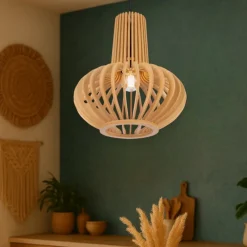Lampade A Sospensione-Maytoni roots lampada in legno a sospensione