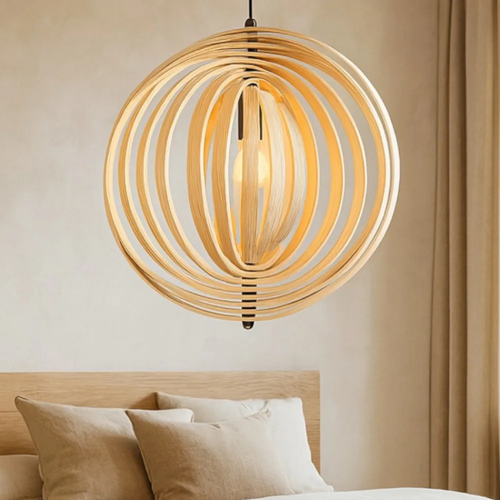 Lampadario Camera Da Letto-Maytoni roots lampadario per camera da letto orientabile in legno