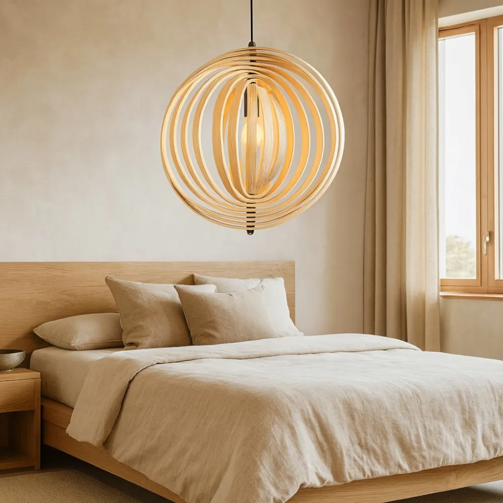 Lampadario Camera Da Letto-Maytoni roots lampadario per camera da letto orientabile in legno