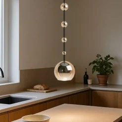 Lampade A Sospensione-Maytoni ros lampada a sospensione sfere in vetro ambrato