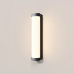 Applique Da Esterno-Maytoni rounge applique da esterno nero led 3000k ip54 moderno