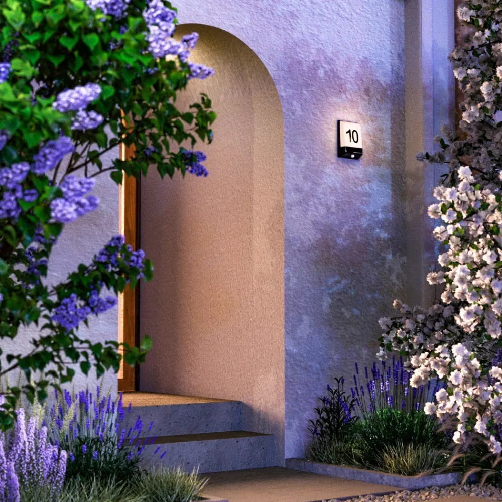 Applique Da Esterno-Maytoni row applique da esterno led 3000k ip44 sensore di movimento
