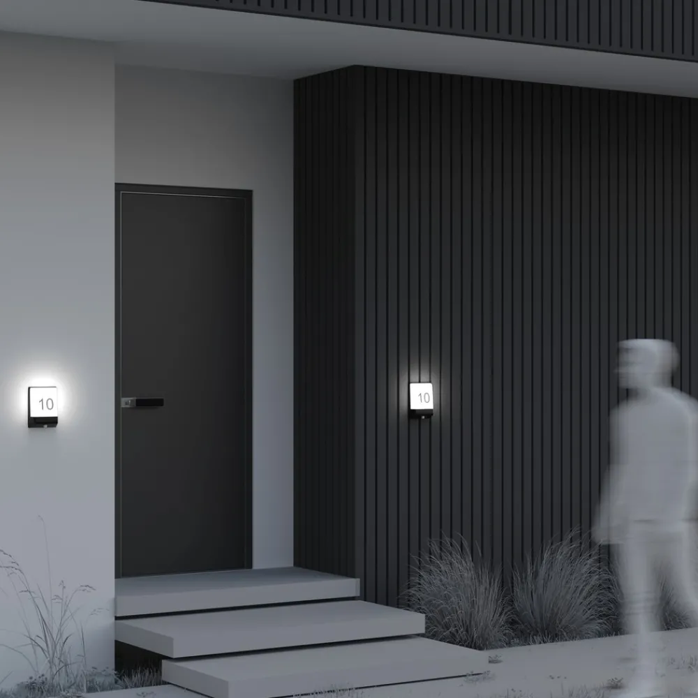 Applique Da Esterno-Maytoni row applique da esterno led 3000k ip44 sensore di movimento