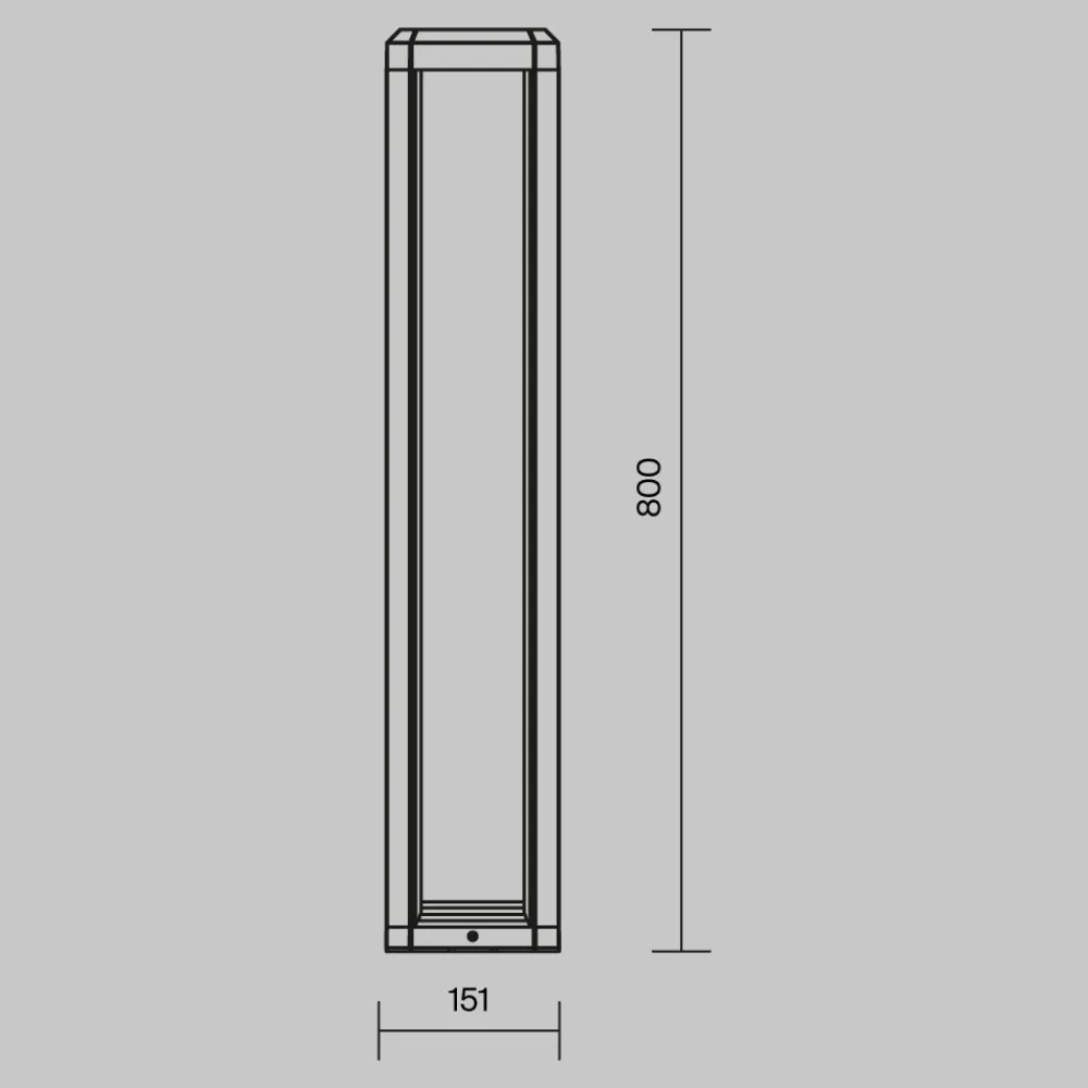 Lampioni Da Giardino-Maytoni royal mile lampione da giardino led 3000k ip65 nero