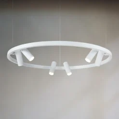 Lampadari Moderni-Maytoni satellite lampadario moderno rotondo bianco led 3000k