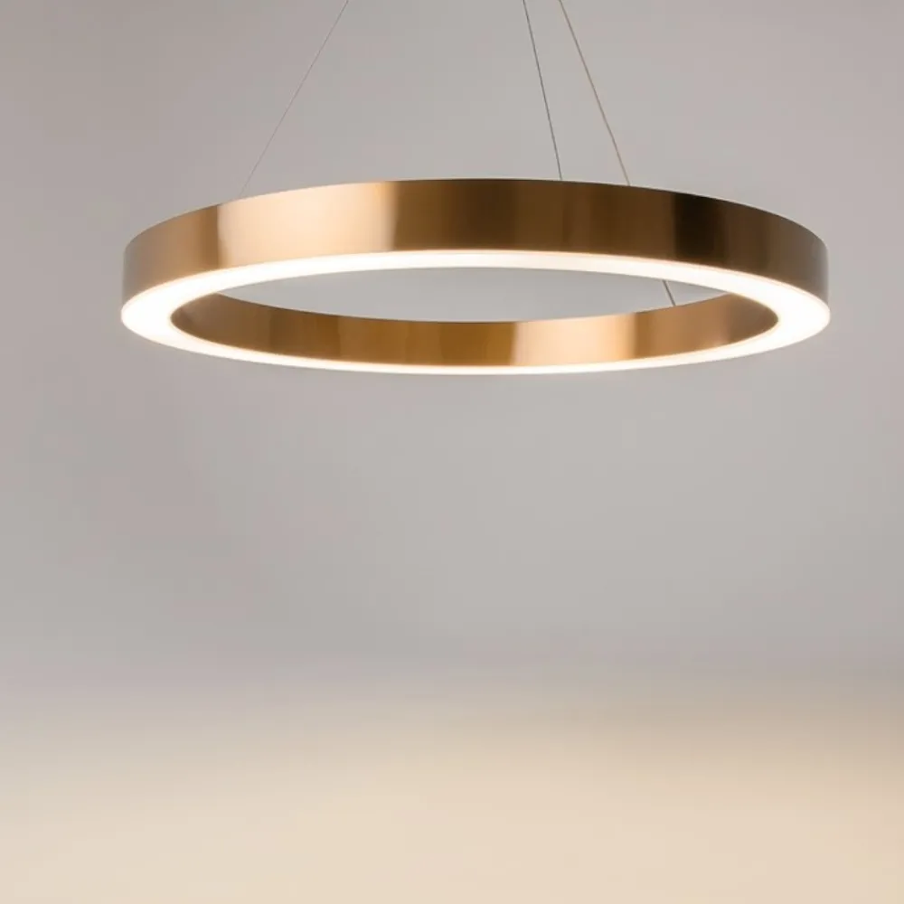 Lampadari Moderni-Maytoni saturno lampadario moderno circolare per salotto led 3500k