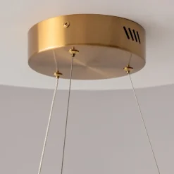 Lampadari Moderni-Maytoni saturno lampadario moderno circolare per salotto led 3500k