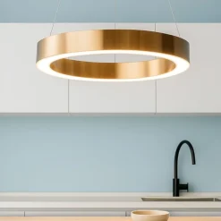 Lampadari Cucina-Maytoni saturno lampadario per cucina tondo led 3500k