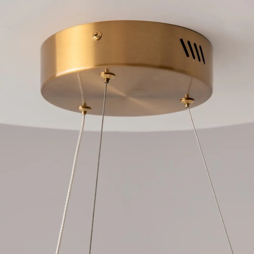 Lampadari Cucina-Maytoni saturno lampadario per cucina tondo led 3500k