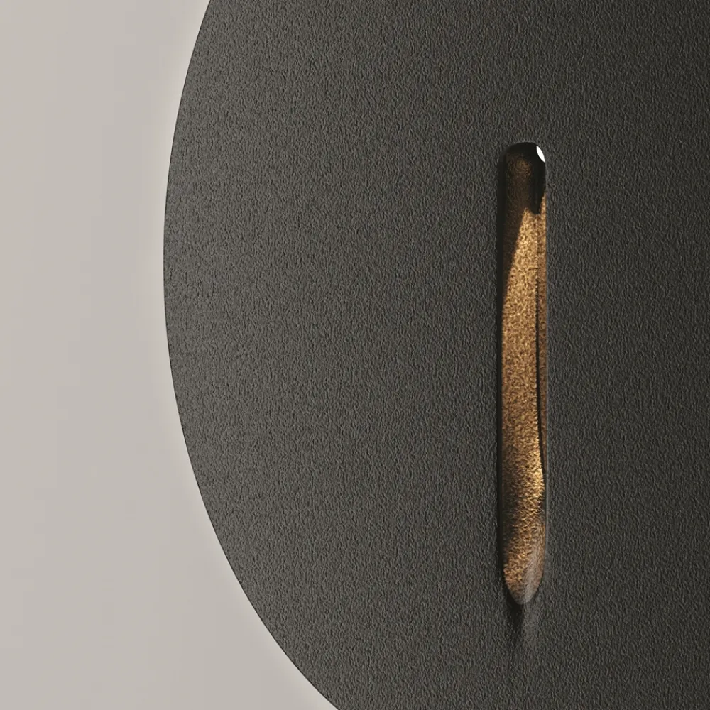 Segnapasso Led-Maytoni segnapasso lock nero led per esterno da incasso 3w 3000k