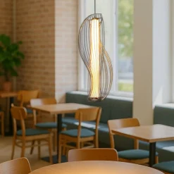 Lampade A Sospensione-Maytoni shadows lampada a sopensione led 20w 3000k con gabbia decorativa