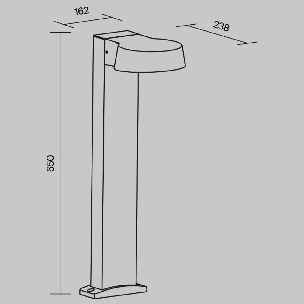 Lampioni Da Giardino-Maytoni share lampione da giardino led 3000k ip54 design moderno