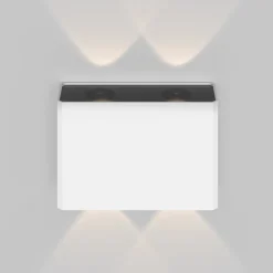 Applique Da Esterno-Maytoni show applique bianco da esterno led 3000k ip54