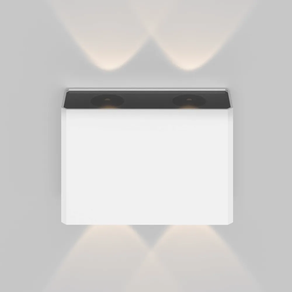 Applique Da Esterno-Maytoni show applique bianco da esterno led 3000k ip54