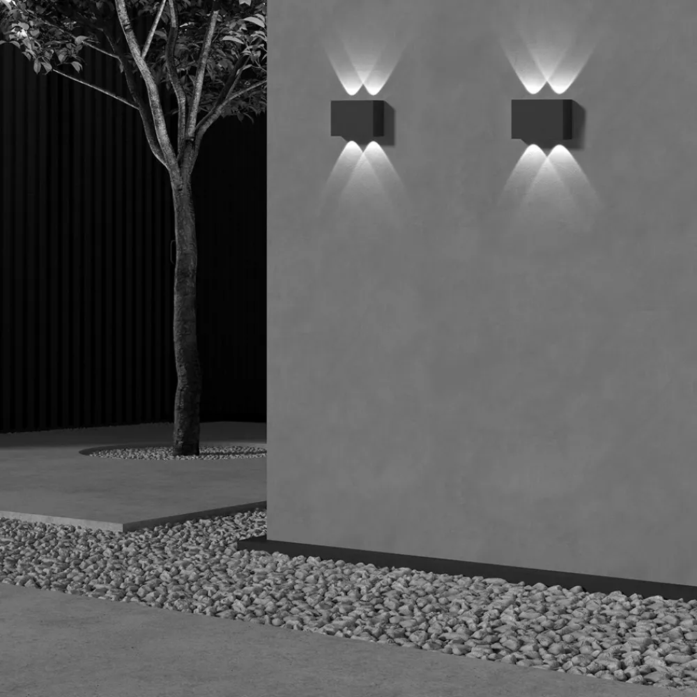 Applique Da Esterno-Maytoni show applique da esterno led 3000k ip54 rettangolare