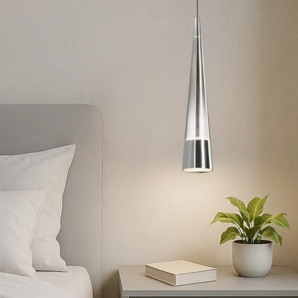 Lampade A Sospensione-Maytoni sintesi lampada a sospensione led 12w 3000k colore cromo