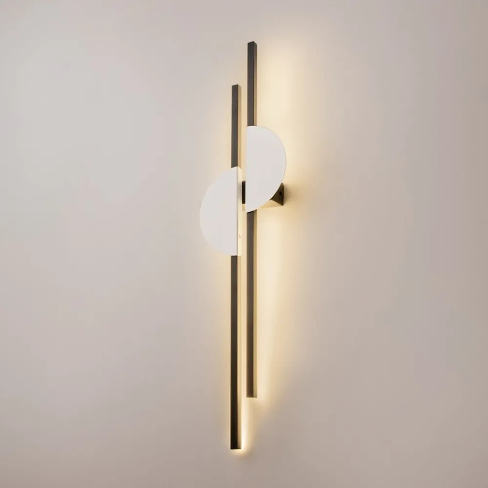 Applique Da Parete-Maytoni skyline applique da parete led 23w 4000k colore nero e bianco
