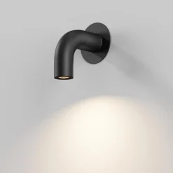 Applique Da Esterno-Maytoni sleek applique da esterno led 3000k ip65 nero curvo