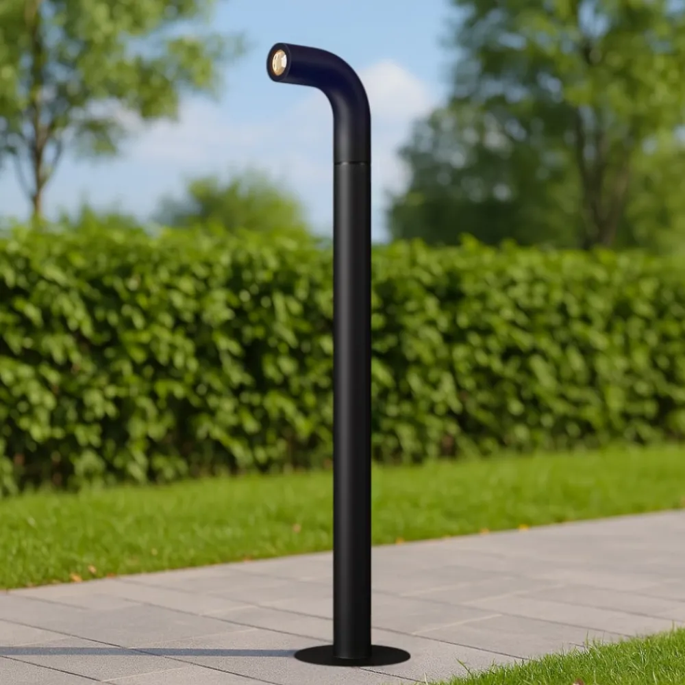 Lampioni Da Giardino-Maytoni sleek lampione da giardino led 3000k ip65 nero minimal