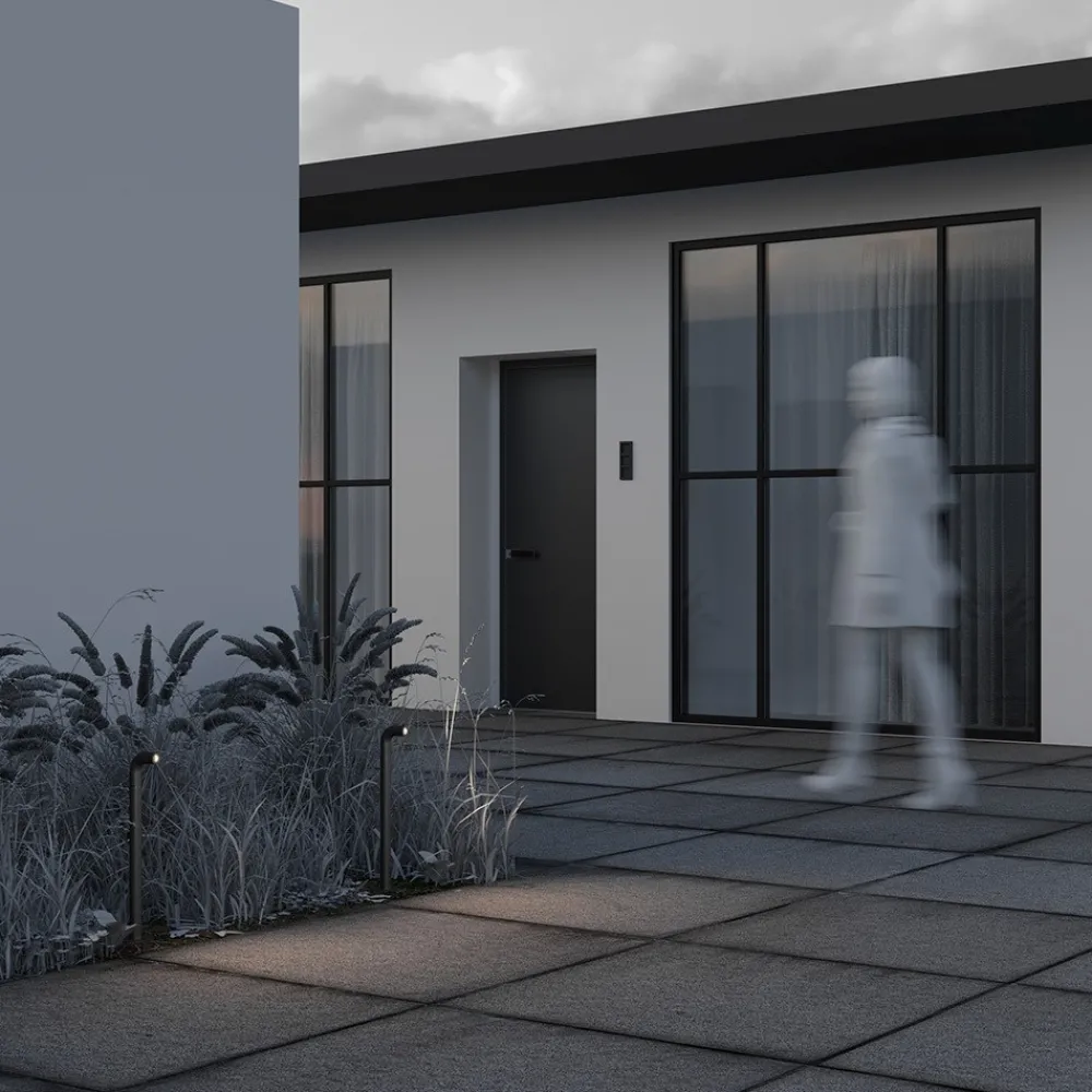 Lampioni Da Giardino-Maytoni sleek lampione da giardino led 3000k ip65 nero minimal