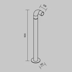 Lampioni Da Giardino-Maytoni sleek lampione da giardino led 3000k ip65 nero minimal